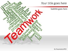 PowerPoint Templates - Teamwork Tag Cloud B