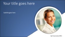 PowerPoint Templates - Successful Female Blue Widescreen