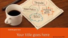 PowerPoint Templates - Thoughts Over Coffee Orange Widescreen