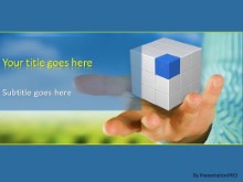 PowerPoint Templates - Cube In Hand