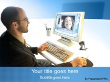 Download video conference blue PowerPoint Template and other software plugins for Microsoft PowerPoint
