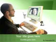 Download video conference green PowerPoint Template and other software plugins for Microsoft PowerPoint