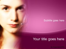 Download female telemarketer 01 purple PowerPoint Template and other software plugins for Microsoft PowerPoint