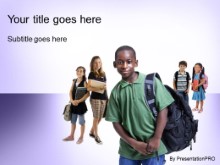PowerPoint Templates - back for school purple