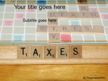 PowerPoint Templates - Tax Time Scrabble