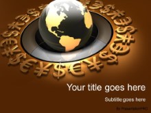 PowerPoint Templates - World Currency Globe Gold