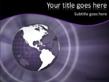 Purple World PPT PowerPoint Template Background