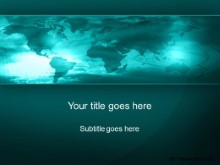 Download world minute teal PowerPoint Template and other software plugins for Microsoft PowerPoint