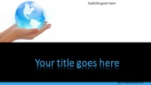 World In Hand Widescreen PPT PowerPoint Template Background