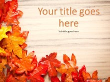 Autumn Foliage PPT PowerPoint Template Background