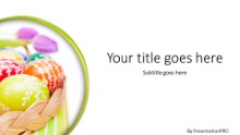 Easter Egg Basket Widescreen PPT PowerPoint Template Background