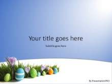 Easter Eggs In Grass PPT PowerPoint Template Background