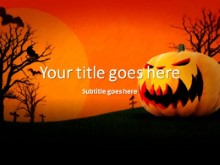 Halloween Pumpkin PPT PowerPoint Template Background