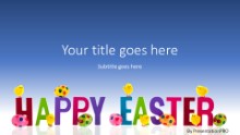 Happy Easter Hatchings Widescreen PPT PowerPoint Template Background