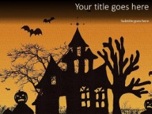 Haunted House PPT PowerPoint Template Background