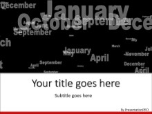 Months Of The Year PPT PowerPoint Template Background