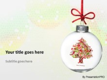 Holiday Glass Ornament Tree PPT PowerPoint Template Background