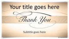 Thank You 2 Tan Widescreen PPT PowerPoint Template Background