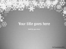 Winter Snow Gray PPT PowerPoint Template Background