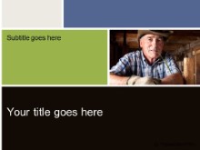 Download senior farmer PowerPoint Template and other software plugins for Microsoft PowerPoint