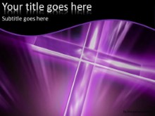 Cross Purple PPT PowerPoint Template Background