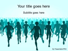 Download marathon teal PowerPoint Template and other software plugins for Microsoft PowerPoint