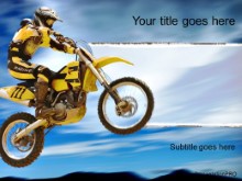 Download motorcross yellow biker PowerPoint Template and other software plugins for Microsoft PowerPoint
