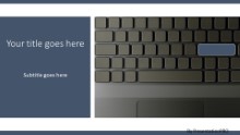 Laptop Keyboard Widescreen PPT PowerPoint Template Background