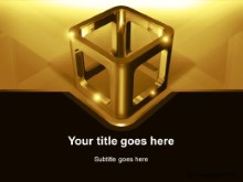 Download metal cube gold PowerPoint Template and other software plugins for Microsoft PowerPoint
