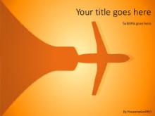 Airplane Silhouette PPT PowerPoint Template Background