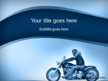 Download motorcycle ride blue PowerPoint Template and other software plugins for Microsoft PowerPoint