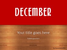 December Red PPT PowerPoint Template Background