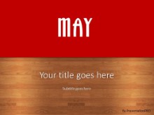 May Red PPT PowerPoint Template Background