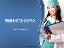 Woman Nurse PPT PowerPoint Template Background