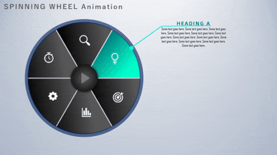 New Editable Spinning Wheel PowerPoint animation -