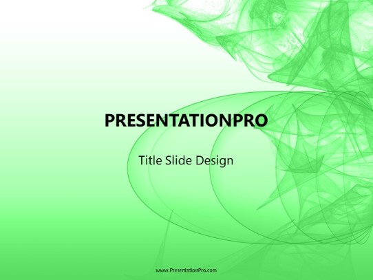 Abstract Abyss Green PowerPoint Template title slide design