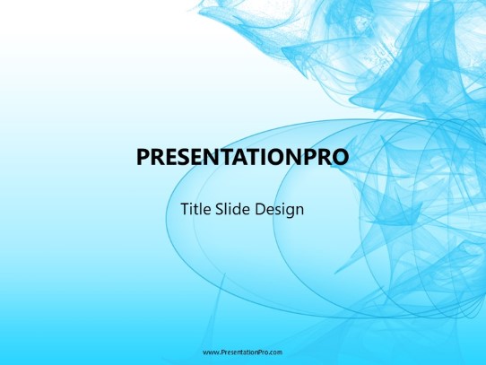 Abstract Abyss Teal PowerPoint Template title slide design
