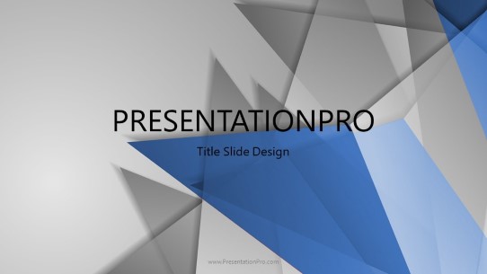 Abstract Angles Blue PowerPoint Template title slide design