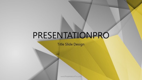 Abstract Angles Gold PowerPoint Template title slide design