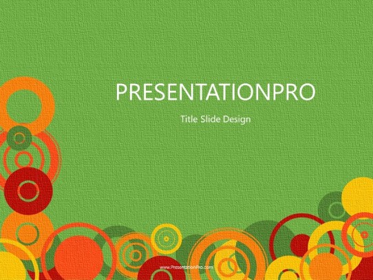 Abstract Autum Circles PowerPoint Template title slide design