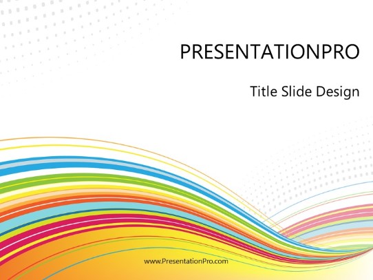 Abstract Color Flow PowerPoint Template title slide design