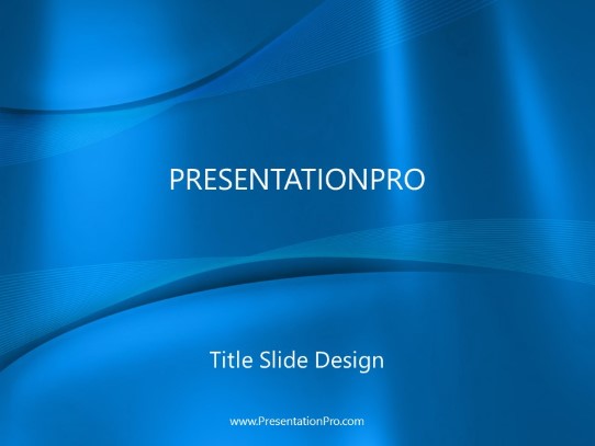 Aquarium Blue PowerPoint Template title slide design