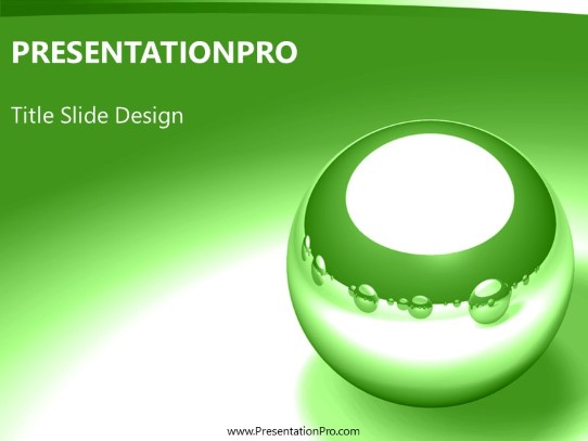 Bearings Green PowerPoint Template title slide design