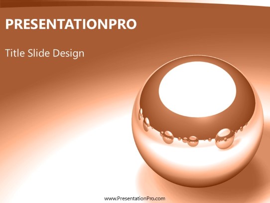 Bearings Orange PowerPoint Template title slide design