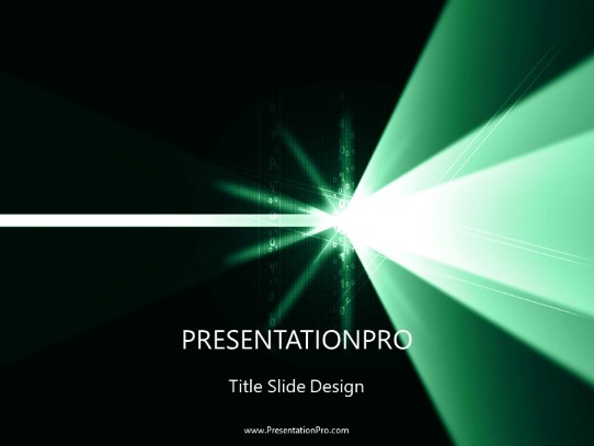 Binary Light Green PowerPoint Template title slide design