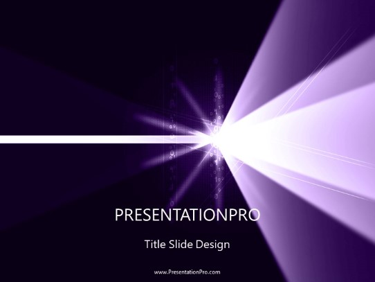 Binary Light Purple PowerPoint Template title slide design