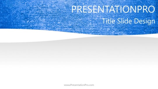 Blue Canvas Wave Widescreen PowerPoint Template title slide design