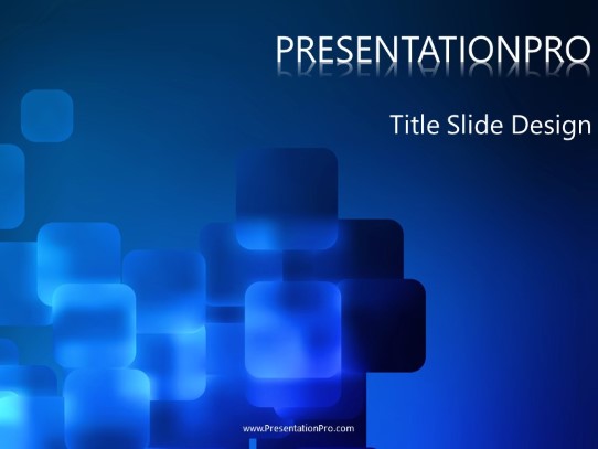 Blue Cubes PowerPoint Template title slide design