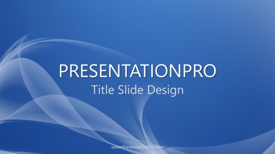 Blue Gradient Smoke 01 Widescreen PowerPoint Template title slide design
