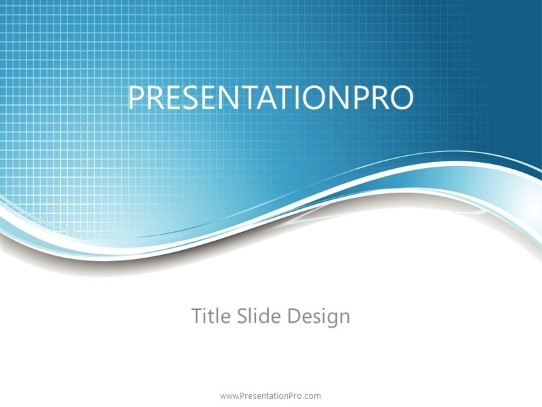 Blue Grid Curved 01 PowerPoint Template title slide design